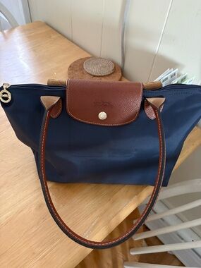 Navy blue long champ bang medium size